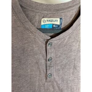 Magellan Outdoors Shirt Mens XL Classic Fit Fish Gear Henley Moisture Wicking